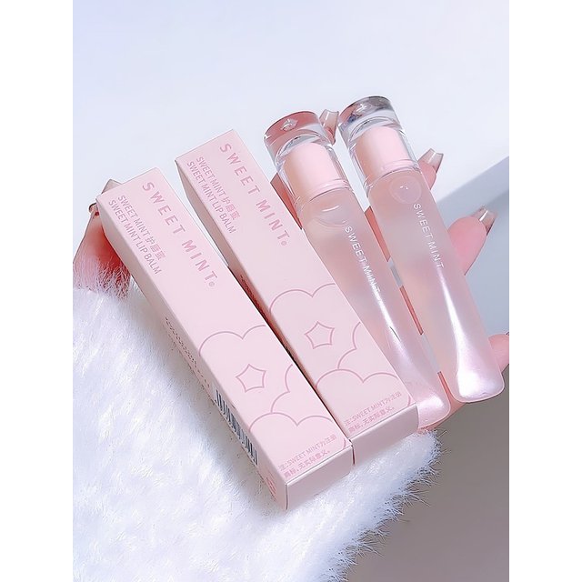 SWEET MINT Lip Balm Moisturizing Hydrating Luminous Base Color Transparent Texture Everyday Use ,Long-Lasting Moisture