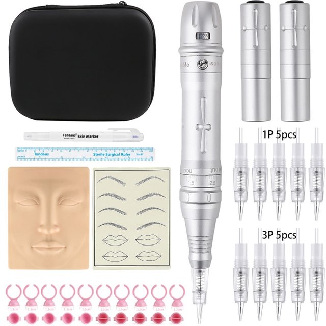 Wireless PMU Machine Permanent Makeup for Eyebrows Miroblading Eyeliner Lip Microshading Professional Rotary Tattoo Pen Gun Kit