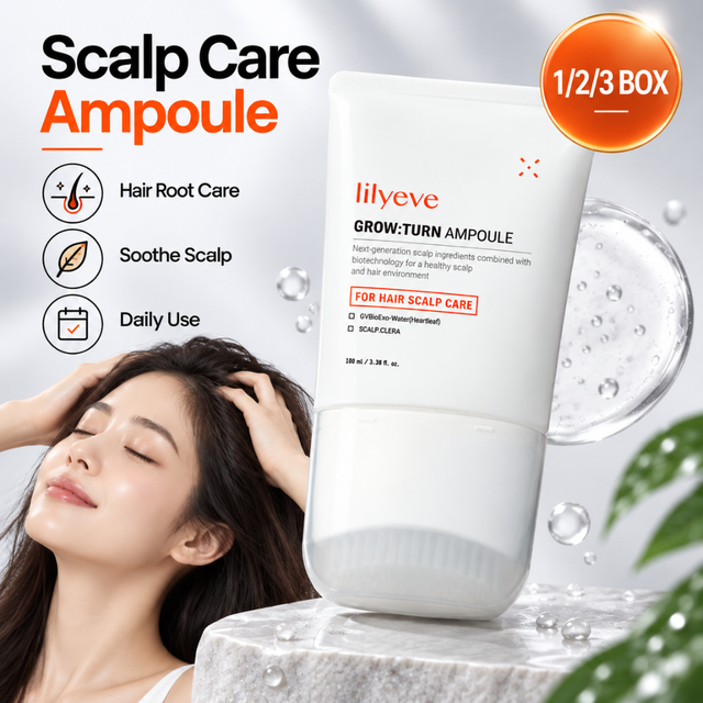 Sérum capillaire pour le cuir chevelu Lilyeve 100 ml, applicateur brosse de massage, ampoule nourrissante pour la prévention de la chute des cheveux, pour des racines plus fortes et des cheveux plus
