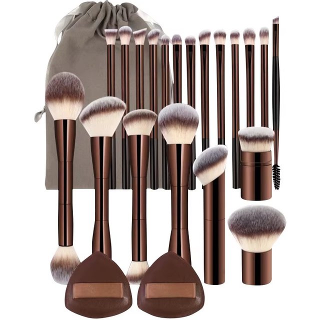 Professional Makeup Brush Double Head Foundation Powder Concealer Makeup Brush Soft Fiber Hair Cosmetic Beauty Tools