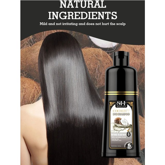 3in1 Hair Color Shampoo Natural Black Hair Dye for men Women Fast Restore Colorant Grey Coverage Nourishing Hair Root Shampoo