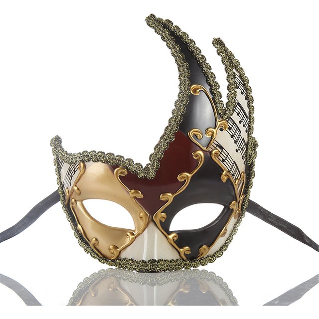 Masque de Mardi Gras pour hommes, masque de mascarade Vintage à carreaux vénitiens pour fête