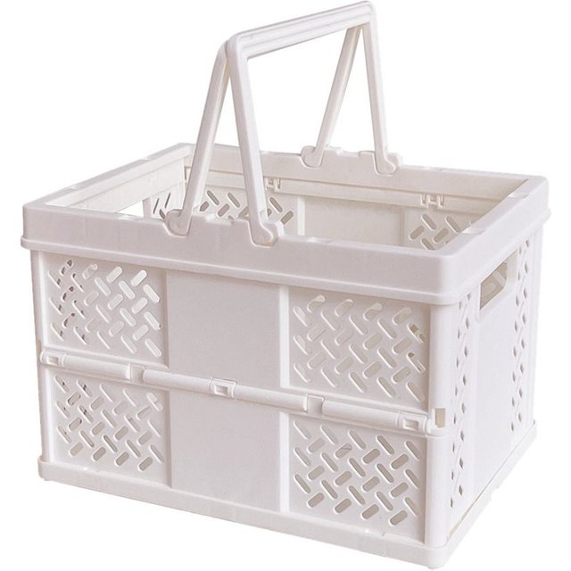 Practical Cabinet Basket Makeup Container Desktop Organizer Rack Folding Storage Boxes Decorative Shelf Organizer