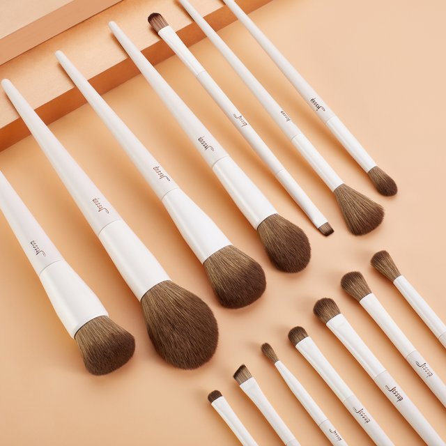 Jessup 14 Pcs Makeup Brush Set, Professional Synthetic Soft Foundation Powder Blending Eye Shadow Contour Liner Brushes Kit T329