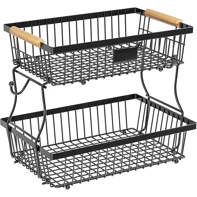 Kitchen Organizer Shelf Double Layer Seasoning Vegetables Fruits Holder Assembly Bathroom Cosmetic Removable Stand Storage Shelf