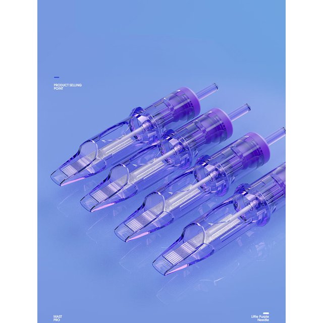 10Pcs Tattoo Cartridge Needles Curved Magnum Disposable Sterilized Safety Needle for Permanent Makeup Tattoo Machine