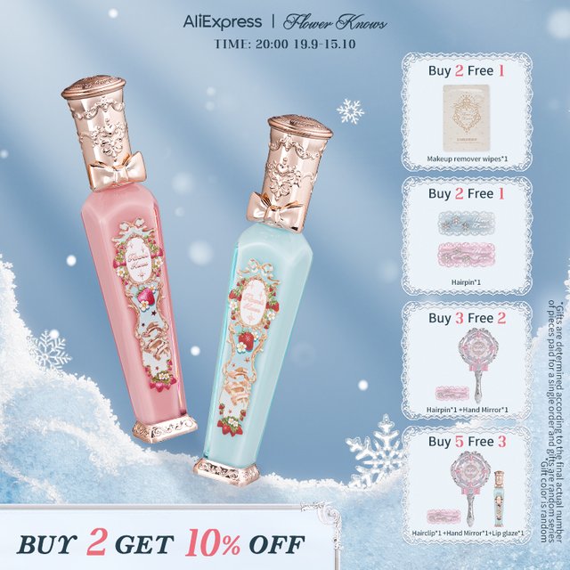 Flower Knows Strawberry Rococo Series Cloud Lip Cream Lipsticks 3.5g