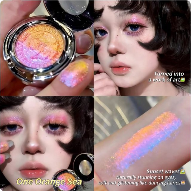 SheenEffect Chameleon Gradient Sparkle Eyeshadow Long-Lasting Pigmented Highlighter Makeup Eyeshadow Sheen Effect