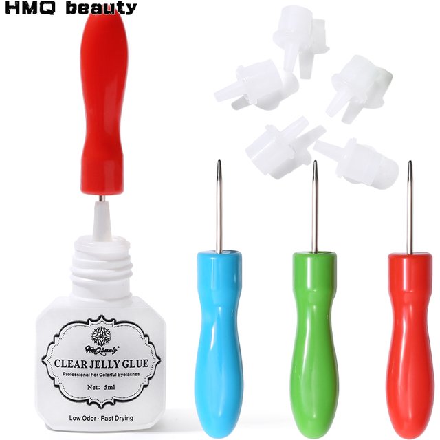 Universal Lash Glue Bottle Blocking Needle Replacement Eyelash Extension Glue Mouth Head Special Plug Caps Opener Makeup Tools