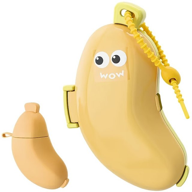 1Pc Banana Portable Toothbrush Travel Case Compact Design Dust-Proof Bacteria-Resistant Protects Bristles