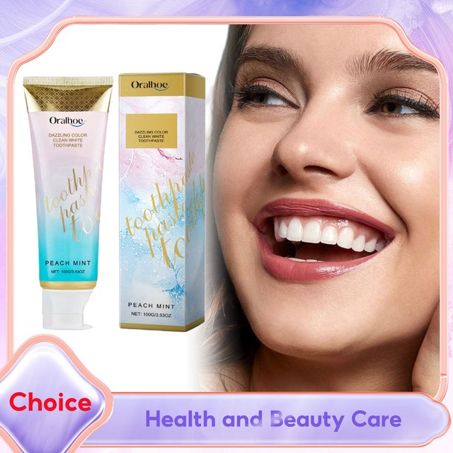 Radiant Whitening Toothpaste Dazzling White Teeth Refresh Mint Flavor Deep Cleaning Stain Removal Improves Gum Health Oral Care