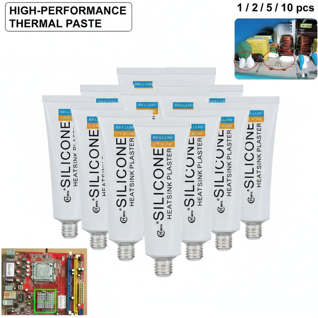 Silicone Thermal Glue Adhesive Conductive Heat Silicone GPU Plaster Paste Toothpaste Tube Heat-Guided Tube Bonding Radiator