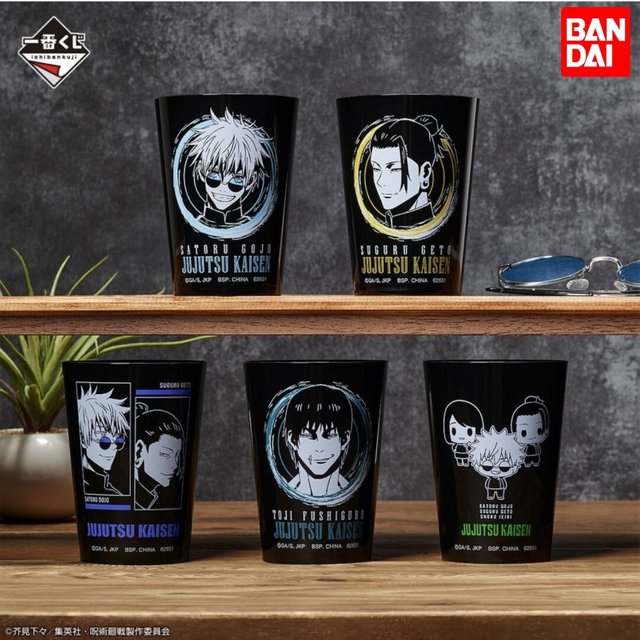 Hot Bandai Jujutsu Kaisen Character Cup Gojo Satoru/Geto Suguru/Toji Fushiguro Printed Plastic Mug Anti-Slip Toothbrush Cup Gift