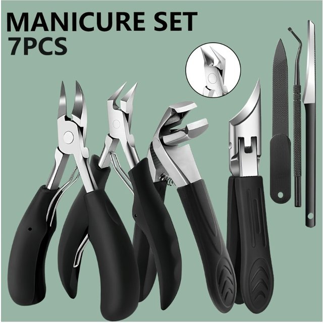 1/7pcs Professional Heavy Duty Nail Care Tools for Ingrown And Toenails Classic Handle Ergonomic Stainless Steel Nail Clippers