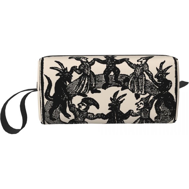 Custom Fashion Witches Circle Dance Travel Toiletry Bag for women Cosmetic Makeup Bag Beauty Storage Dopp Kit