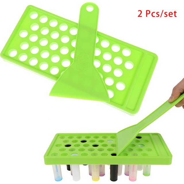 2PCS/Set Lip Balm Crafting Kit Includes Lip Balm Pouring Tray & Spatula Set For (5g) Lipgloss Tubes Filling The Tray