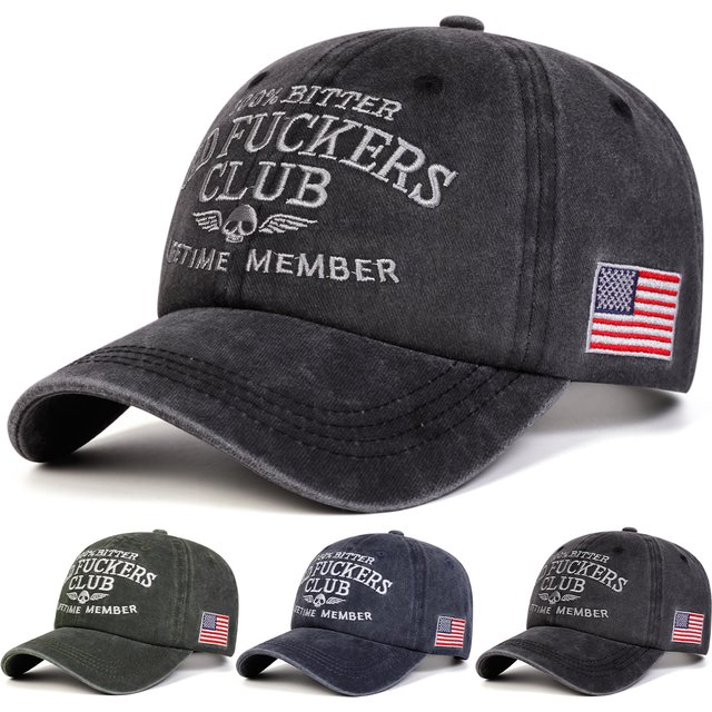Unisex OLD FUCKERS CLUB Letter Embroidery Baseball Caps Spring Autumn Outdoor Adjustable Casual Hats Sunscreen Hat Sports Cap