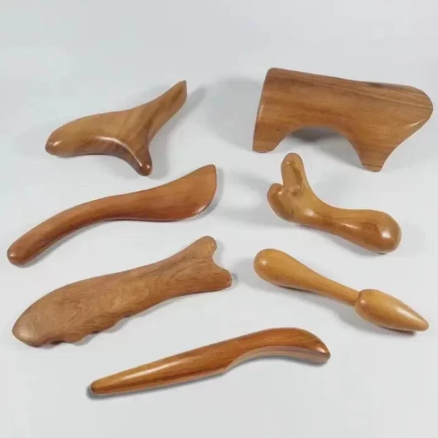 Massage trigémino masseur en bois thaïlandais corps Relax Massage en bois parfumé Gua Sha outils de présothérapie réflexologie des pieds du corps Shiatsu