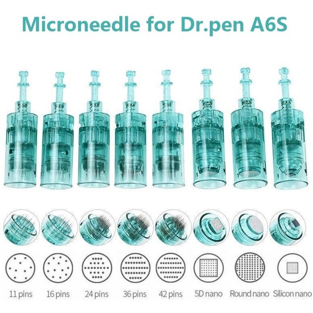 Dr. Pen Ultima A6S Microneedling Pen Cartridges Derma Pen Bayonet Replacement Tips Nano 11 16 36 42 Needles for Skin Care