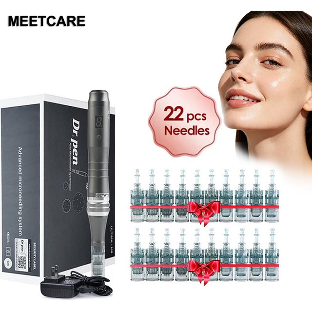 Dr Pen Electric Ultima M8 Pen With 22pcs Cartridge Wireless Derma Microneedle Kit Dermapen Beauty Skin Care Needle Length 0.2mm