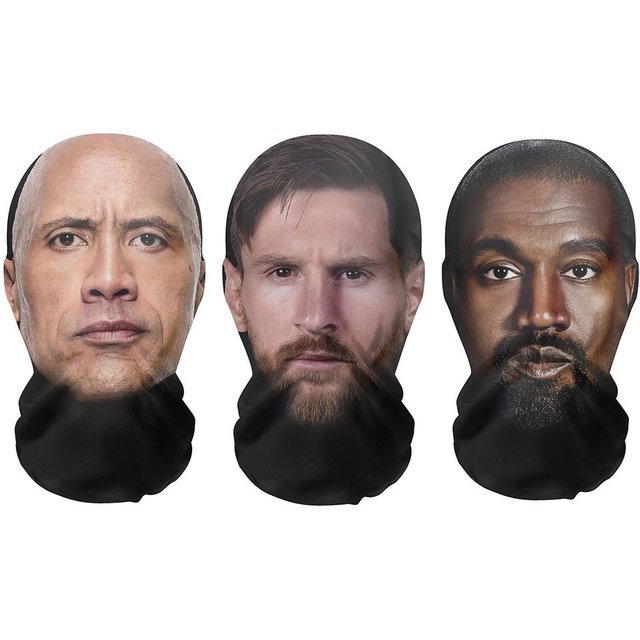 European American Skull Eagle Wolf Full Face Mask Kobe James Mock Hat unisex 3D Bandana Face Cover Head Scarf Headband Headwear