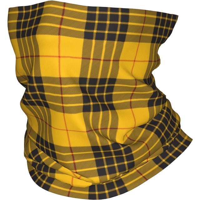 Bandana personnalisé à motif Tartan noir et jaune, chauffe-cou d'hiver pour femmes, écharpe faciale coupe-vent pour Ski, guêtre à carreaux, bandeau