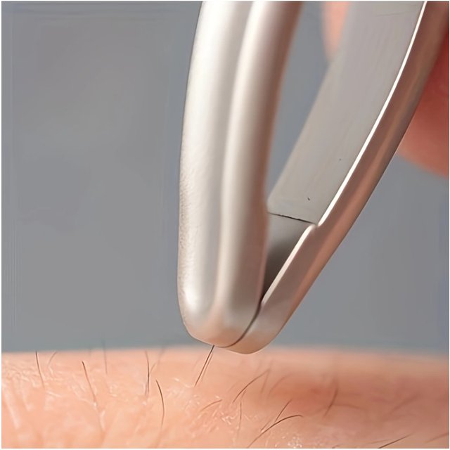 Premium Round Head Tweezers for Eyebrow & Facial Hair Removal Seamless Clips Short Hair Precision Beard Clip