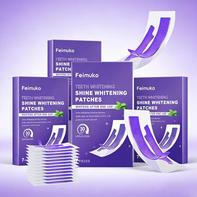 Purple Teeth Whitening Strips Long Lasting Results Enamel Safe & Low Sensitivity Formula Fresh Breath & Tooth Brightening Strips