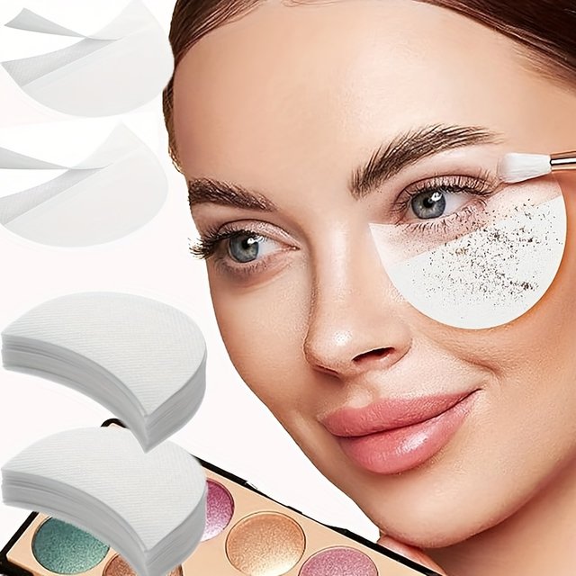 Fard à barrage avec eyeliner, adhésif pour les yeux non tissé, dissolvant de cils, outil de maquillage, greffe de cils, autocollant d'isolation, 10 pièces, 50 pièces, 100 pièces
