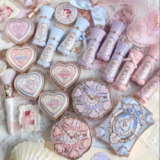 Flower Knows Bunny Garden Collection Lip Cream Blush Air Cushion CC Cream Liquid Foundation Makeup Set Full Professional