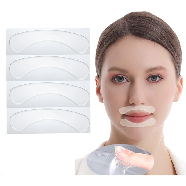 Anti Wrinkle Patches for Lip 8pcs Silicone Patches for Smile Lines Wrinkle Repair Remover Patches for Face Overnight Skin Care