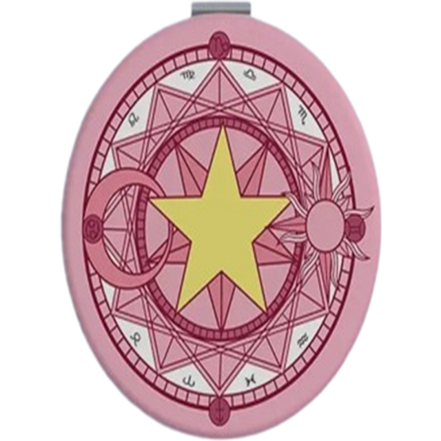 Card Captor Sakura Anime Small Round Mirror Cosplay Portable Hand-Held Makeup Mirror Gift Fashion Convenient Carry-On Mirror