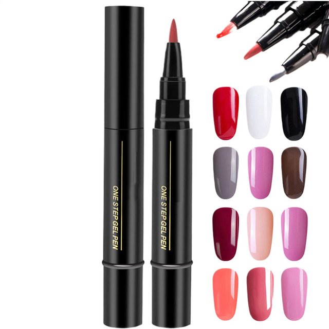 Nail Polish Gel Pen Quick Drying Nail Polish Art Pens Fast Dry Nail Color Pen Nail Varnish Pens for women Girls Friends Family