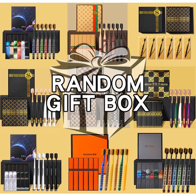 1 box/2 box/5 box/10 box random blind box high-grade toothbrush gift box oral care soft hair cleaning home cleaning teeth tool t