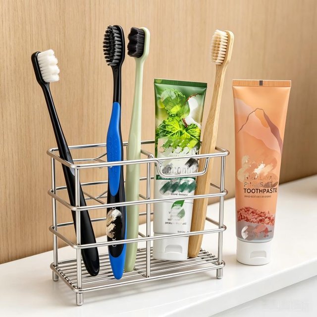 5-Slot Stainless Steel Toothbrush Holder Wall Mount Toothbrush Holder For Shower Multifunctional Organizer For Toothpaste