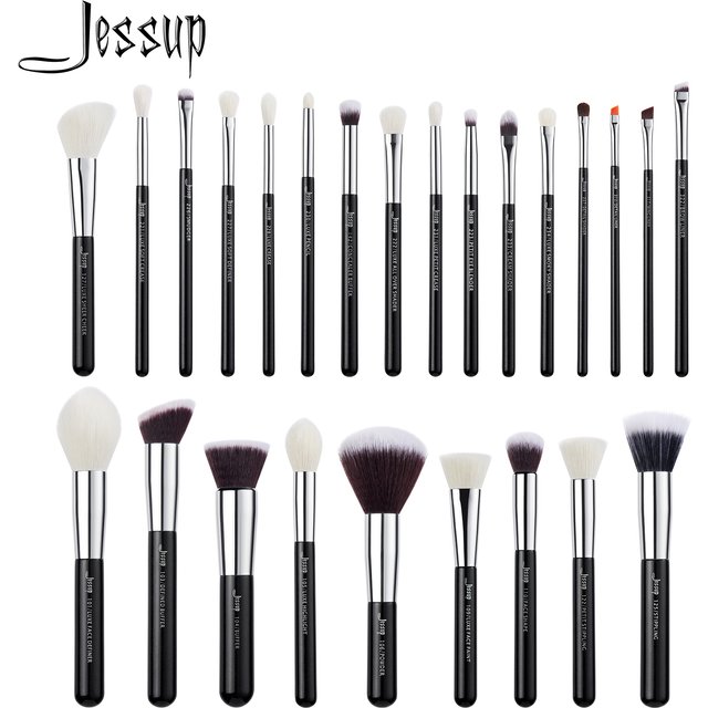 Jessup Makeup Brushes Set Foundation Powder Professional Make Up Brush Contour Blender Eyeshadow Blush 25pcs Goat Synthetic T175