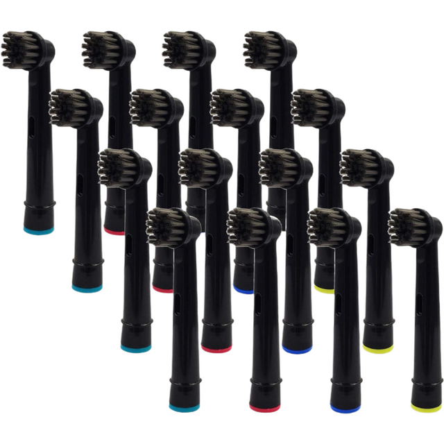 Black Bamboo Charcoal Brush Heads For Oral B Electric Toothbrush Advance Power/Pro Health/Triumph/3D Excel/Vitality Precision