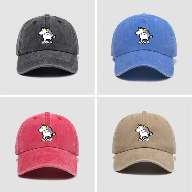 New Anime Moomins Series Casual Baseball Cap Cartoon Character Creativity Cute Printed Pattern Men and Women Sunscreen Hat