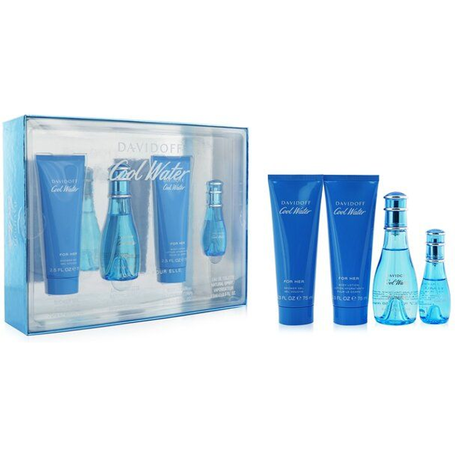 Davidoff - Cool Water Woman for women Eau de toilette 50ml + 15ml + Body Lotion 75ml + Shower Gel 75ml