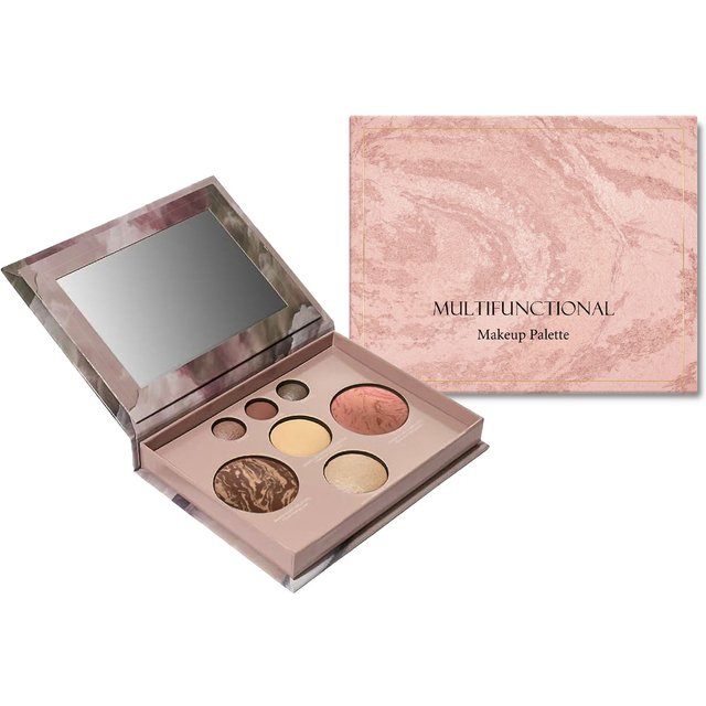 Portable Multi-function Makeup Plate Eye Shadow Face Repair Powder Matte Brightening Blusher Highlight Grooming Daily Cosmetics