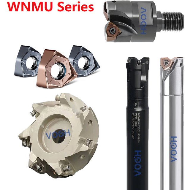 WNMU 040304 / 060408 / 080608 Inserts en carbure MFWN90, porte-outil, tête de fraisage de verrouillage à vis WNMU, fraise faciale à alimentation rapide
