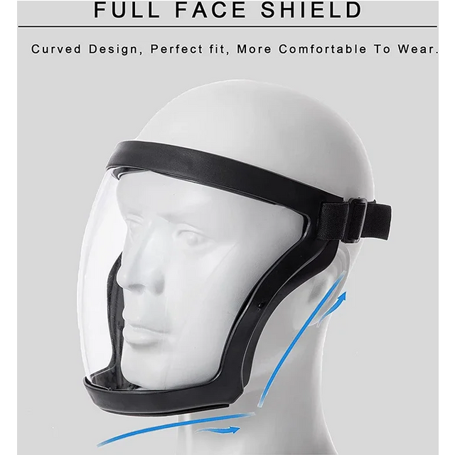 Masque de protection facial complet, tête transparente, couverture de protection des yeux, lunettes,