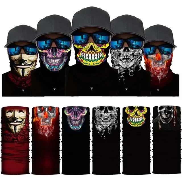 Camouflage Cycling Face Mask Tactical Military Scarf Neck Gaiter Men Seamless Bandana Women Headband Balaclava Tube Face Shield