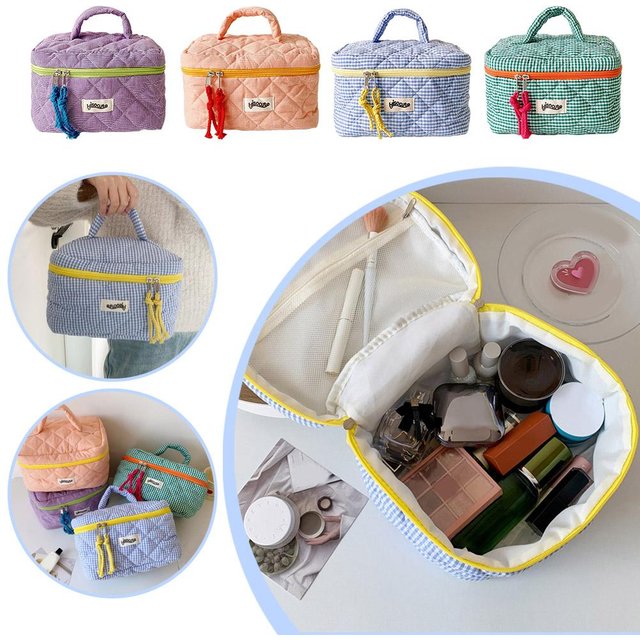 Large Capacity Cosmetic Bag Travel Makeup Organizer Multi Color Portable Pouch for women Girls Fashion Storage
