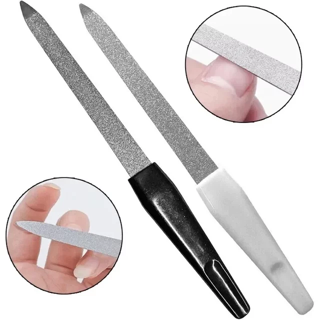3PCS Nail File Sided Metal Nail File Double DIY Nail Art Professional Beauty ToolsHigh Quality Nail File Manicure Pedicure