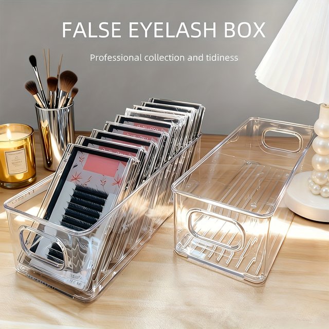 ProfessionalAcrylic Eyelash Storage Box Organizer False Lashes Extension Tools Case Tweezer Holder Grafting Makeup Display Stand