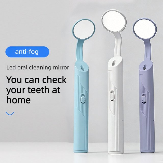 Anti Fog Oral Mirror Dental Endoscope Dental Viewing Mirror Round Mini Mirror Makeup Mirror Detachable Inspection Tool