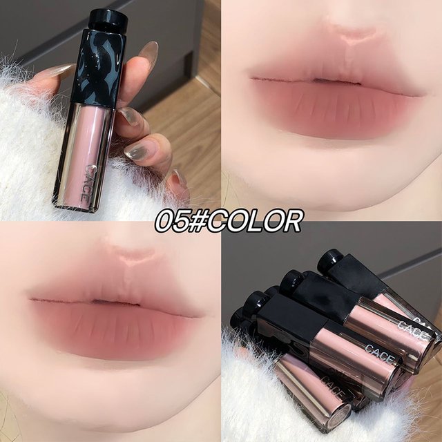 CACE 6 Colors Mist Velvet Nude Liquid Lipstick Waterproof Long Lasting Lipgloss Non-stick Cup Sexy Red Lip Tint Stain Cosmetics