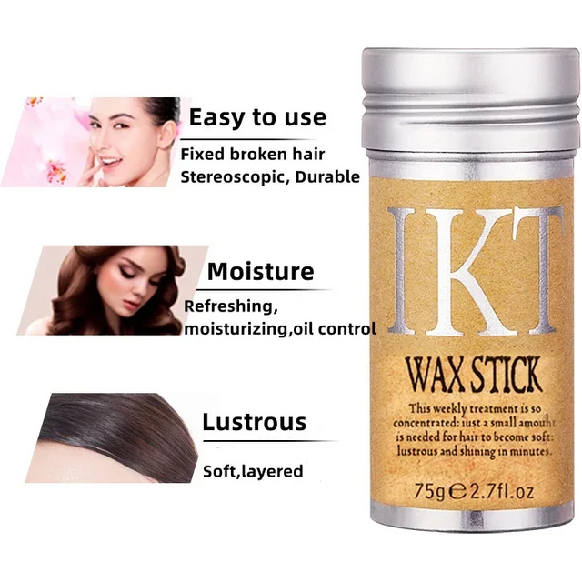 Long-Lasting Hair Wax Stick Waterproof Portable Finishing Broken Hair Styling Tool - Haircare Accessory