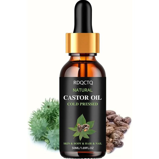Organic Castor Oil Cold Pressed - Natural Moisturizer for DIY Skin Care & Hair Treatment Natural Carrier Oil